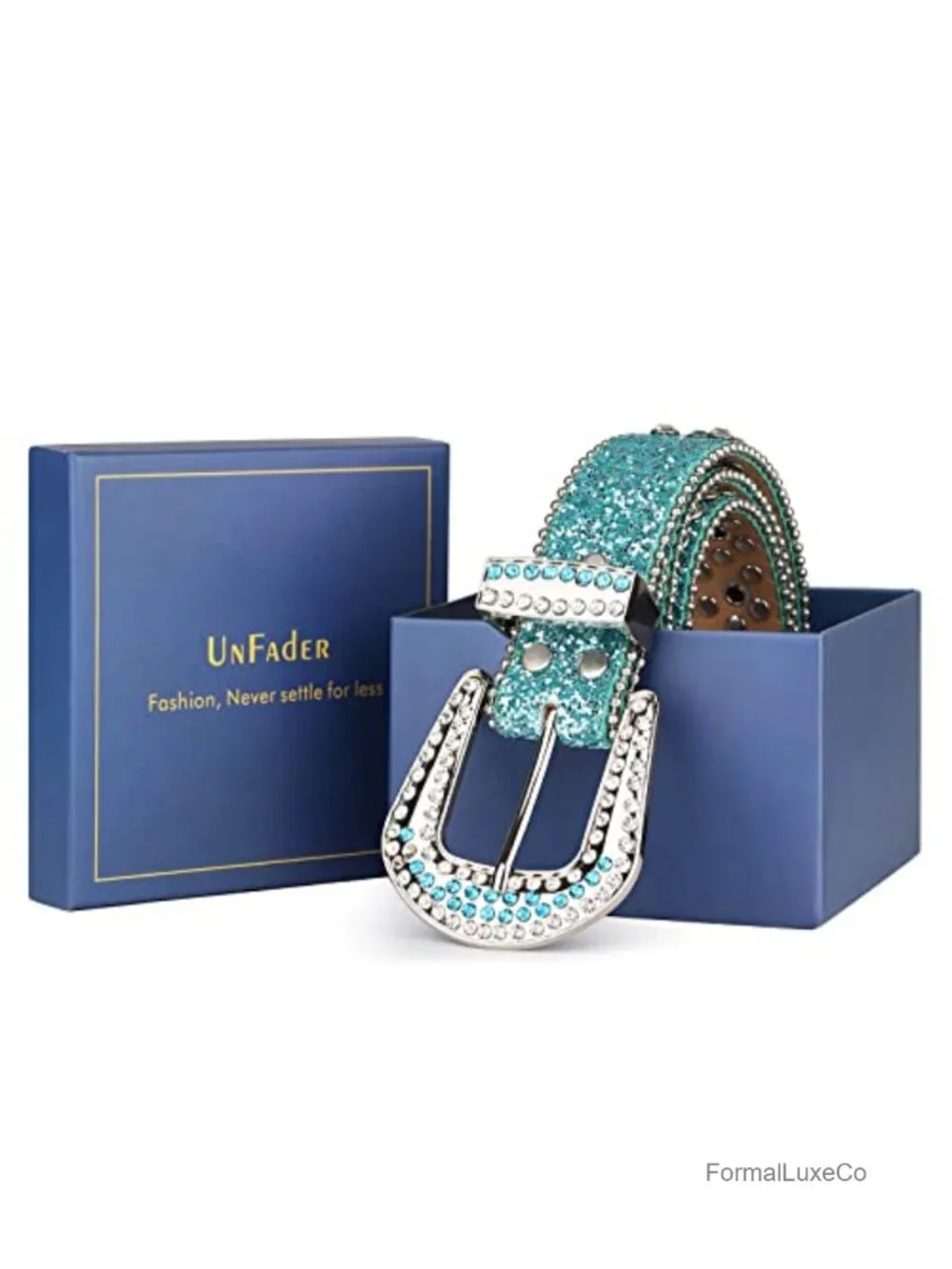 Rhinestone Western Belt Faux Leather Bling Cowgirl Designer Belt Party
